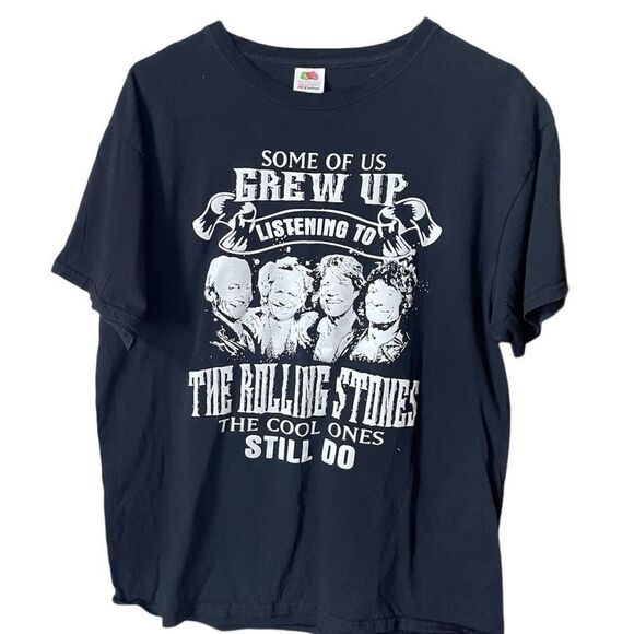 Rolling Stones puffy print size L men’s black tee shirt. - Picture 1 of 5